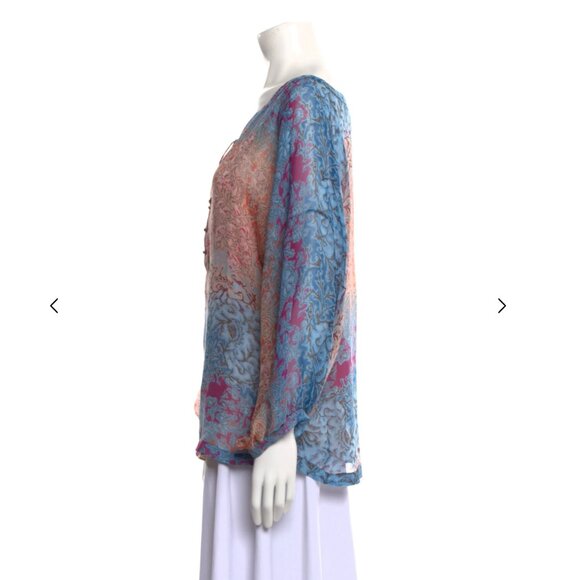 Diane von Furstenberg Silk Printed Blouse - Picture 2 of 9